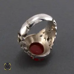 انگشتر عقیق یمن مردانه با حکاکی یا عظیم العفو - کد 8121