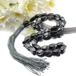 تسبیح حدید سینی طبیعی 33 دانه تراش - کد 4459