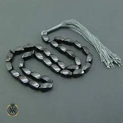 تسبیح حدید سینی طبیعی 33 دانه تراش - کد 4459