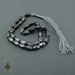 تسبیح حدید سینی طبیعی 33 دانه تراش - کد 4459