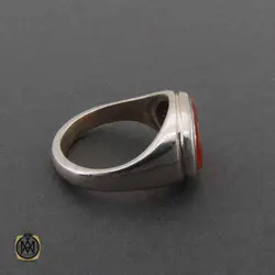 انگشتر عقیق یمن با حکاکی علی صراط السعاده استاد حیدر - کد 10893