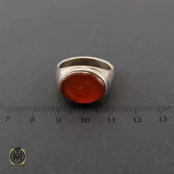 انگشتر عقیق یمن با حکاکی علی صراط السعاده استاد حیدر - کد 10893
