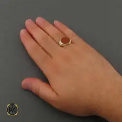 انگشتر عقیق یمن با حکاکی علی صراط السعاده استاد حیدر - کد 10893