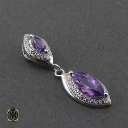 سرویس آمتیست زنانه خوش رنگ طرح پرگل - کد 7393