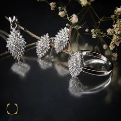 سرویس نقره زنانه طرح شیدا - کد 7296