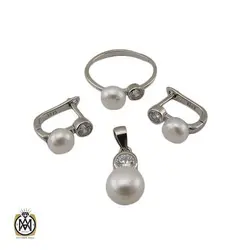 سرویس نقره زنانه طرح مروارید یگانه - کد 7289