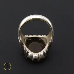 انگشتر عقیق با حکاکی ذکر صلوات مردانه هنر دست استاد شرفیان - کد 8869