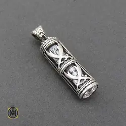 مدال نقره جادعایی اسپرت با حرز امام جواد - کد 3459