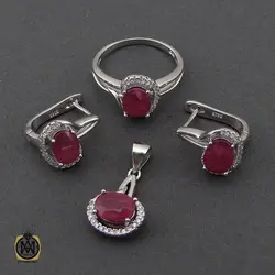 سرویس یاقوت سرخ طرح لنیا زنانه - کد 7166