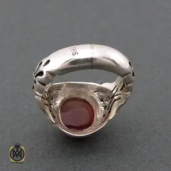 انگشتر عقیق یمن مردانه دست ساز - کد 8513