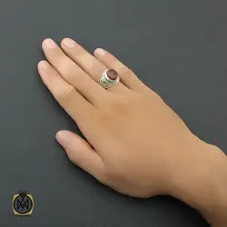 انگشتر عقیق یمن مردانه دست ساز - کد 8513