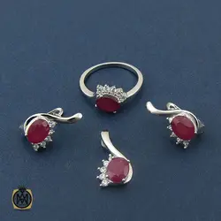 سرویس یاقوت سرخ زنانه طرح مارینا - کد 7117