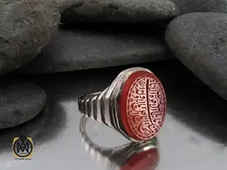 انگشتر عقیق یمن با حکاکی ماشاالله لا قوه الا بالله ان ترن انا اقل منک مالا و ولدا – کد 10273