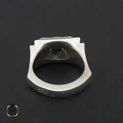 انگشتر فیروزه نیشابوری مردانه خوش طبع - کد 8714