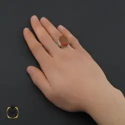 انگشتر عقیق یمن با حکاکی شرف الشمس و ماشاالله لا قوه الا بالله ان ترن انا اقل منک مالا و ولدا مردانه - کد 10730