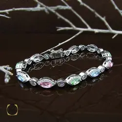 دستبند نقره طرح آوا زنانه -کد 1099