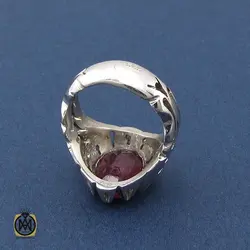 انگشتر یاقوت سرخ آفریقایی مردانه خوش رنگ - کد 8406