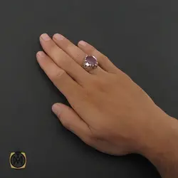 انگشتر یاقوت سرخ آفریقایی مردانه خوش رنگ - کد 8406