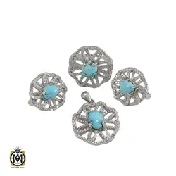 سرویس فیروزه نیشابور زنانه طرح روناک - کد 7042