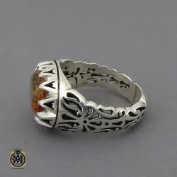 انگشتر زولتنایت طرح صفوی مردانه هنر استاد صانعی - کد 10306
