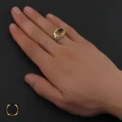 انگشتر زولتنایت طرح صفوی مردانه هنر استاد صانعی - کد 10306