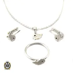 سرویس نقره بچه گانه طرح دلفین - کد 7051