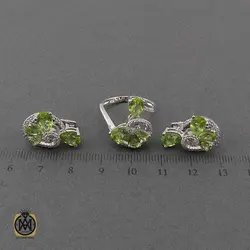 نیم ست زبرجد زنانه اصل و طبیعی طرح الیکا - کد 7392