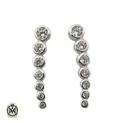 گوشواره نقره مدل لاله گوشی طرح ترانه - 5059