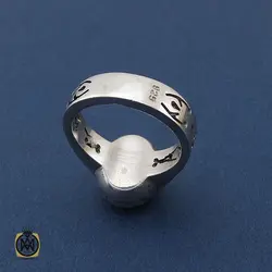 انگشتر عقیق یمن مردانه - کد 8414
