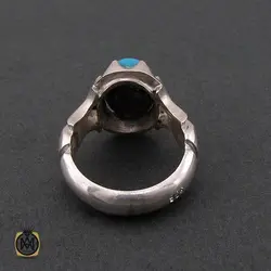 انگشتر فیروزه مصری مردانه خوش رنگ - کد 8702