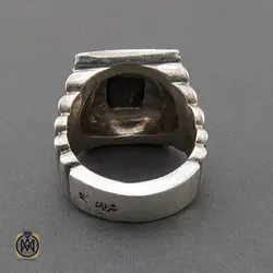 انگشتر فیروزه نیشابوری خوش طبع و مرغوب هنر دست استاد شرفیان مردانه - کد 10936