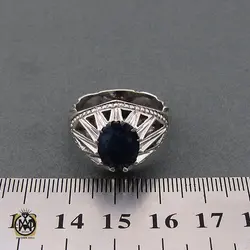 انگشتر یاقوت کبود آفریقایی مردانه - کد 8700