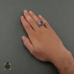 انگشتر یاقوت کبود آفریقایی مردانه - کد 8700