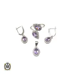 سرویس آمتیست زنانه طرح پرتو - کد 7106