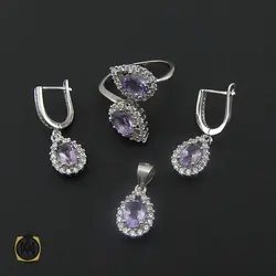 سرویس آمتیست زنانه طرح پرتو - کد 7106