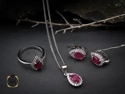 سرویس یاقوت سرخ طرح فلورا زنانه - کد 7163