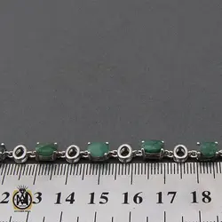 دستبند زمرد معدنی طرح خاطره زنانه - کد 1093