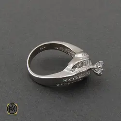 انگشتر نقره سولیتر زنانه طرح سایه - کد 2400