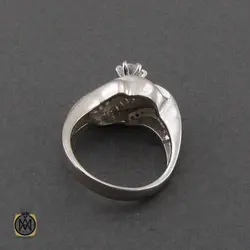 انگشتر نقره سولیتر زنانه طرح سایه - کد 2400