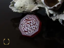 نگین عقیق یمن با حکاکی یا قتیل العبرات هنر دست استاد حیدر - کد 9082