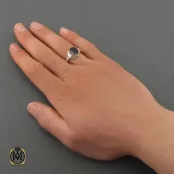 انگشتر گارنت مردانه هنر دست استاد صادقی- کد 10862