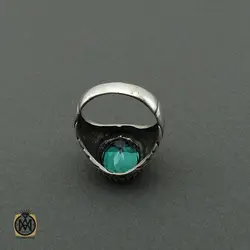 انگشتر توپاز سبز مردانه - کد 10391