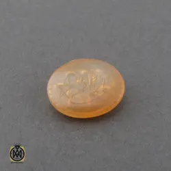 نگین عقیق یمن با حکاکی الحمد الله الذی ستر ذنوبی و شرف الشمس هنر دست استاد احمد - کد 9079