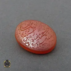 نگین عقیق یمن با حکاکی سروده ای از سعدی استاد طاها - کد 9083