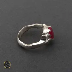 انگشتر یاقوت سرخ خوش رنگ مردانه رکاب هنر دست استاد صادقی - کد 10909