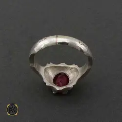 انگشتر یاقوت سرخ خوش رنگ مردانه رکاب هنر دست استاد صادقی - کد 10909