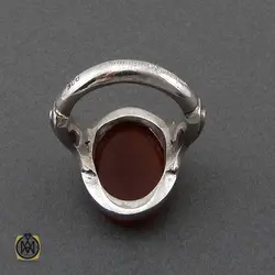 انگشتر عقیق یمن با حکاکی یا علی مدد مردانه - کد 10924