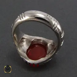انگشتر عقیق یمن مردانه با حکاکی یا زین العابدین - کد 8109