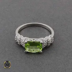نیم ست زبرجد زنانه خوش رنگ و معدنی طرح شقایق - کد 7376