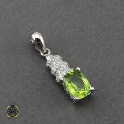 نیم ست زبرجد زنانه خوش رنگ و معدنی طرح شقایق - کد 7376